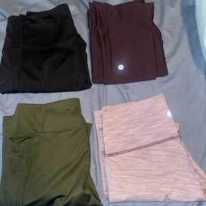 Leggings Set - Lululemon (2), Zella (1) unknown (1)